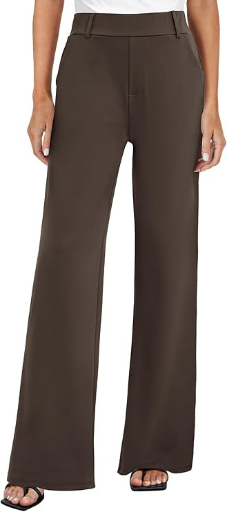 FireSwan Women's Wide Leg Dress Pants High Waisted Stretchy Work Trousers Business Casual Office ... | Amazon (US)