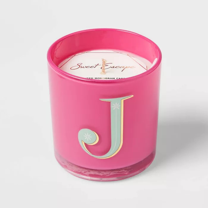 7oz Sweet Escape Monogram Candle - Opalhouse™ | Target