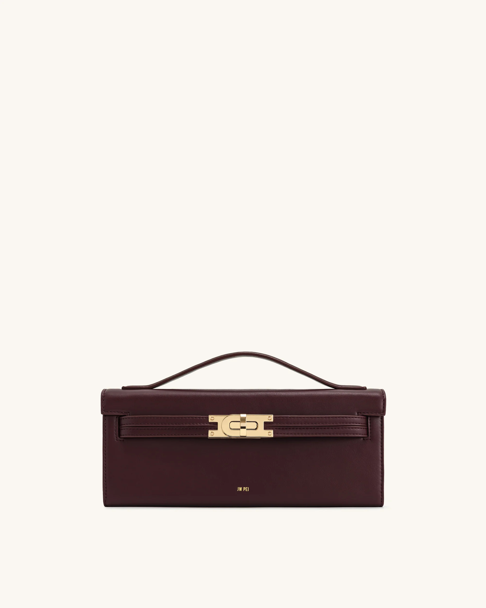 Bria Structured Top Handle Bag - Deep Burgundy | JW PEI US
