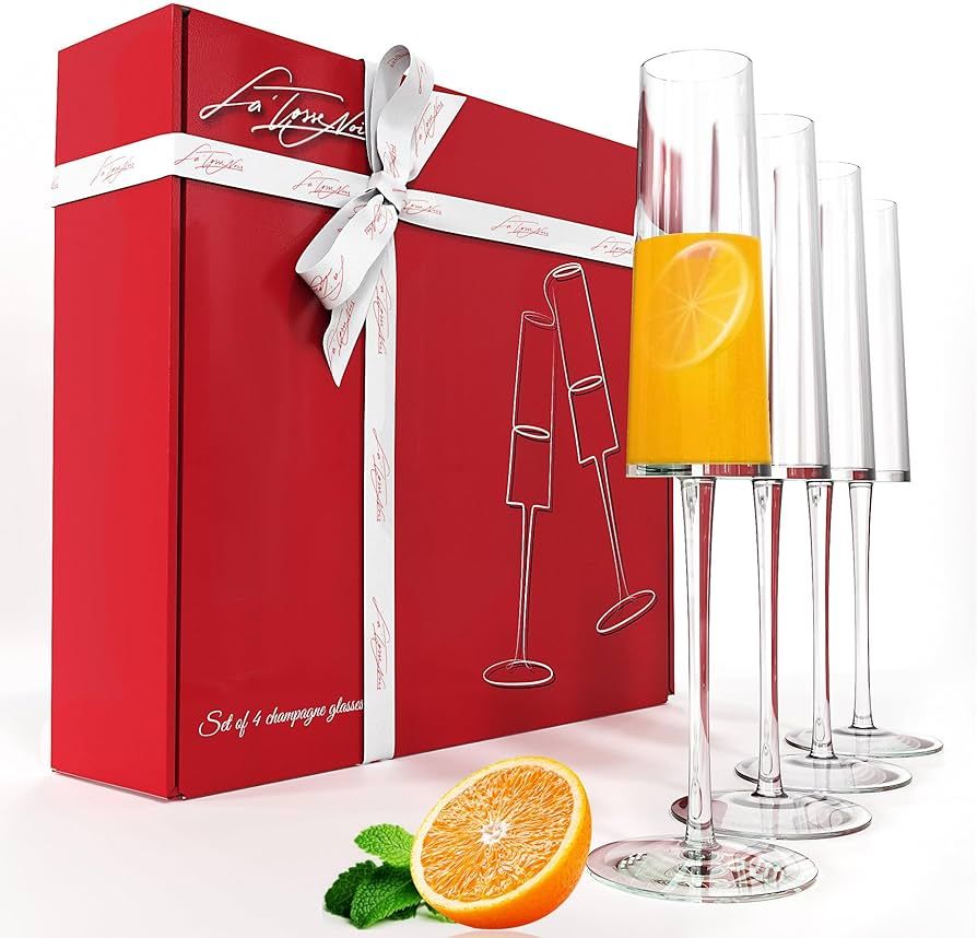 Brunch Bliss: Mimosa Glasses Set of 4 - with a Complimentary Mimosa Bar Supplies Kit, 90-day Prod... | Amazon (US)