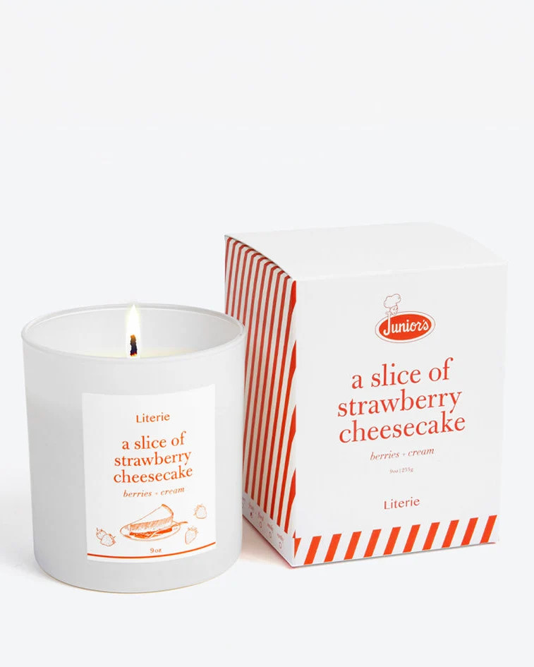 A Slice of Strawberry Cheesecake | Literie Candle