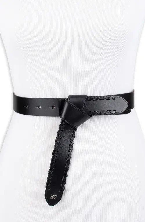 Sam Edelman Faux Tie Belt in Black at Nordstrom, Size X-Large | Nordstrom