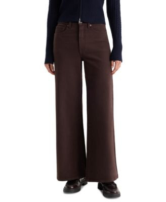 Women's High-Rise Palazzo Wide-Leg Ankle Jeans | Macy's