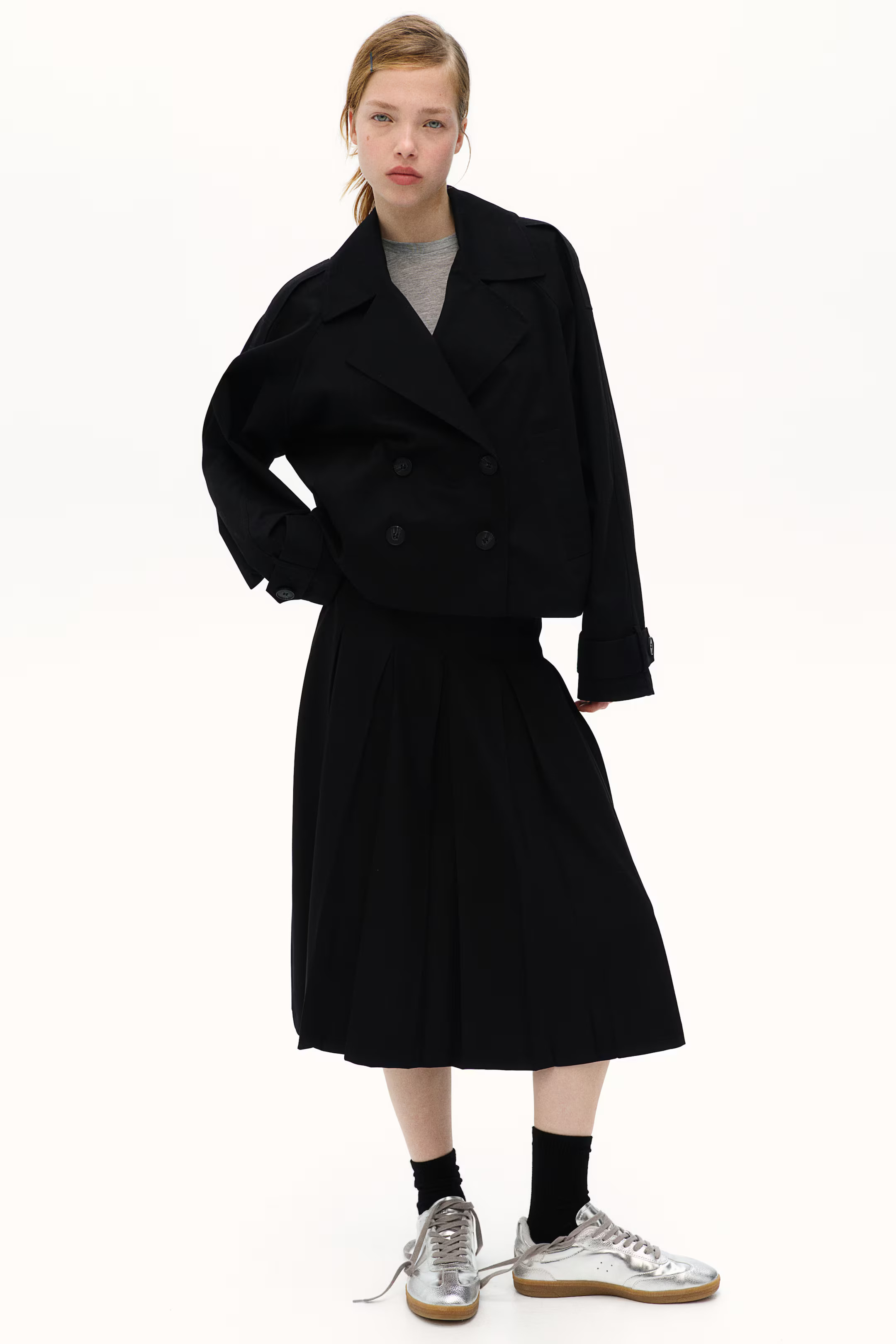 Short Trench Coat - Black - Ladies | H&M US | H&M (US + CA)