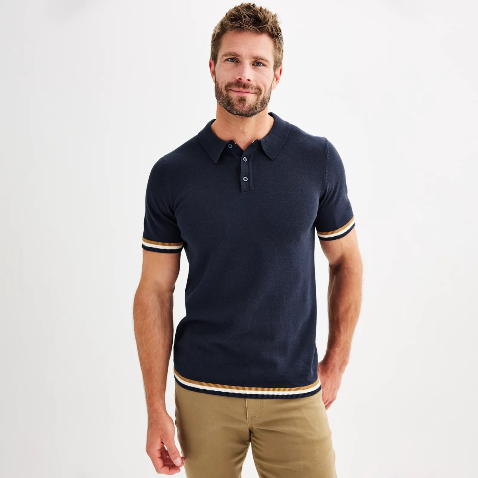 Men's Apt. 9® Tipped Sweater Polo | Kohl's