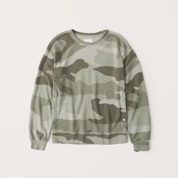 Side-Snap Crewneck Sweatshirt | Abercrombie & Fitch (US)