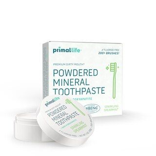 Primal Life Organics Premium Dirty Mouth Powdered Mineral Toothpaste Sparkling Spearmint -- 1 oz | Vitacost.com