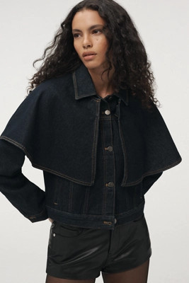 Pilcro Denim Capelet Jacket | Anthropologie (US)