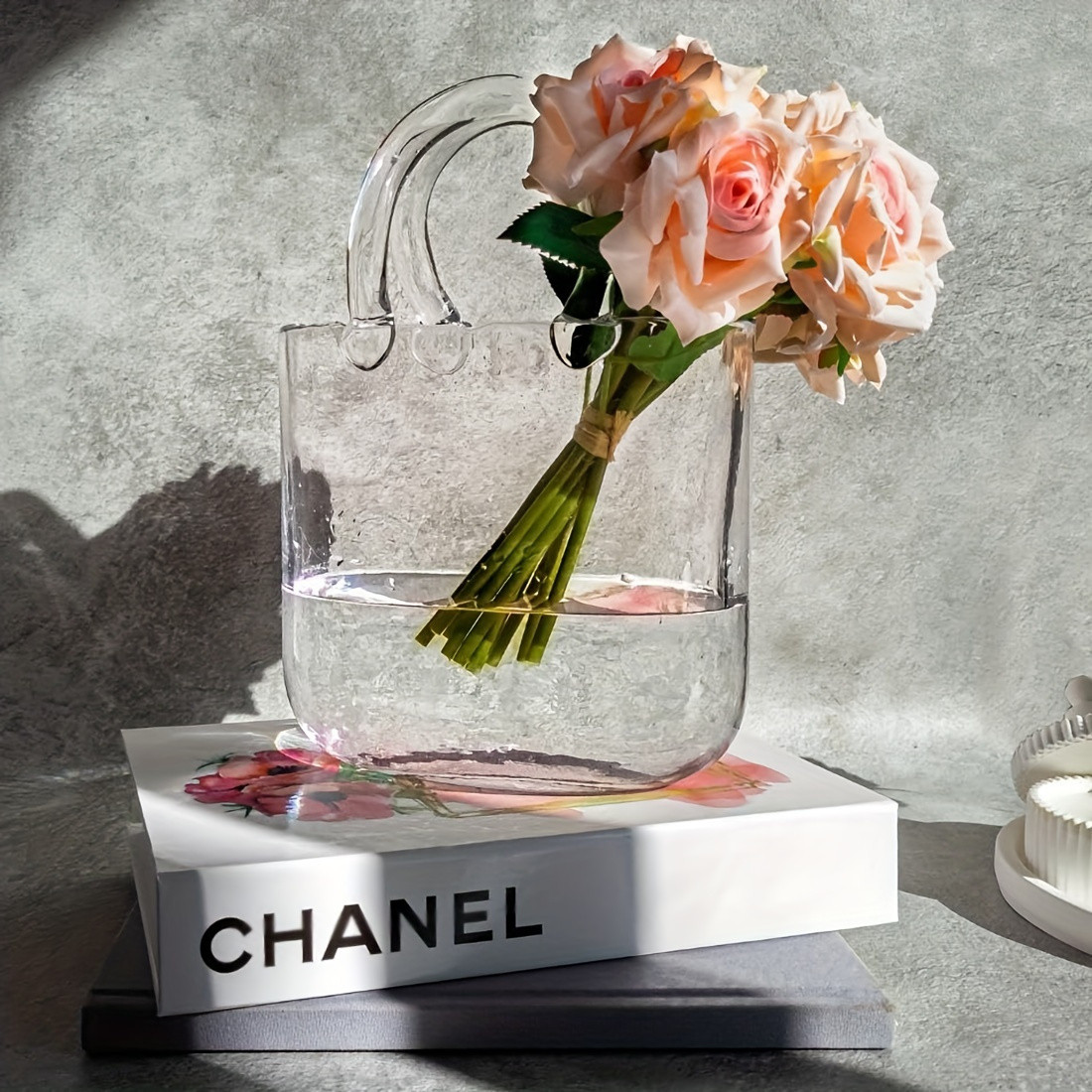 Purse Vase Flowers Handmade Clear Glass Bag Vase 10inches - Temu | Temu Affiliate Program