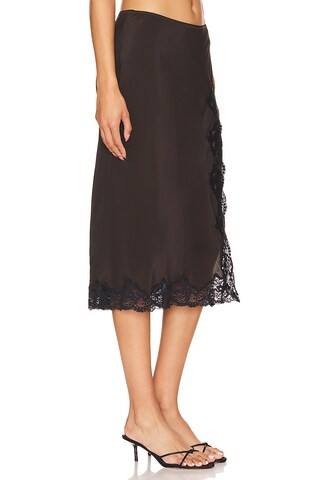 Bec + Bridge Deja Vous Slip Skirt in Chocolate & Black from Revolve.com | Revolve Clothing (Global)
