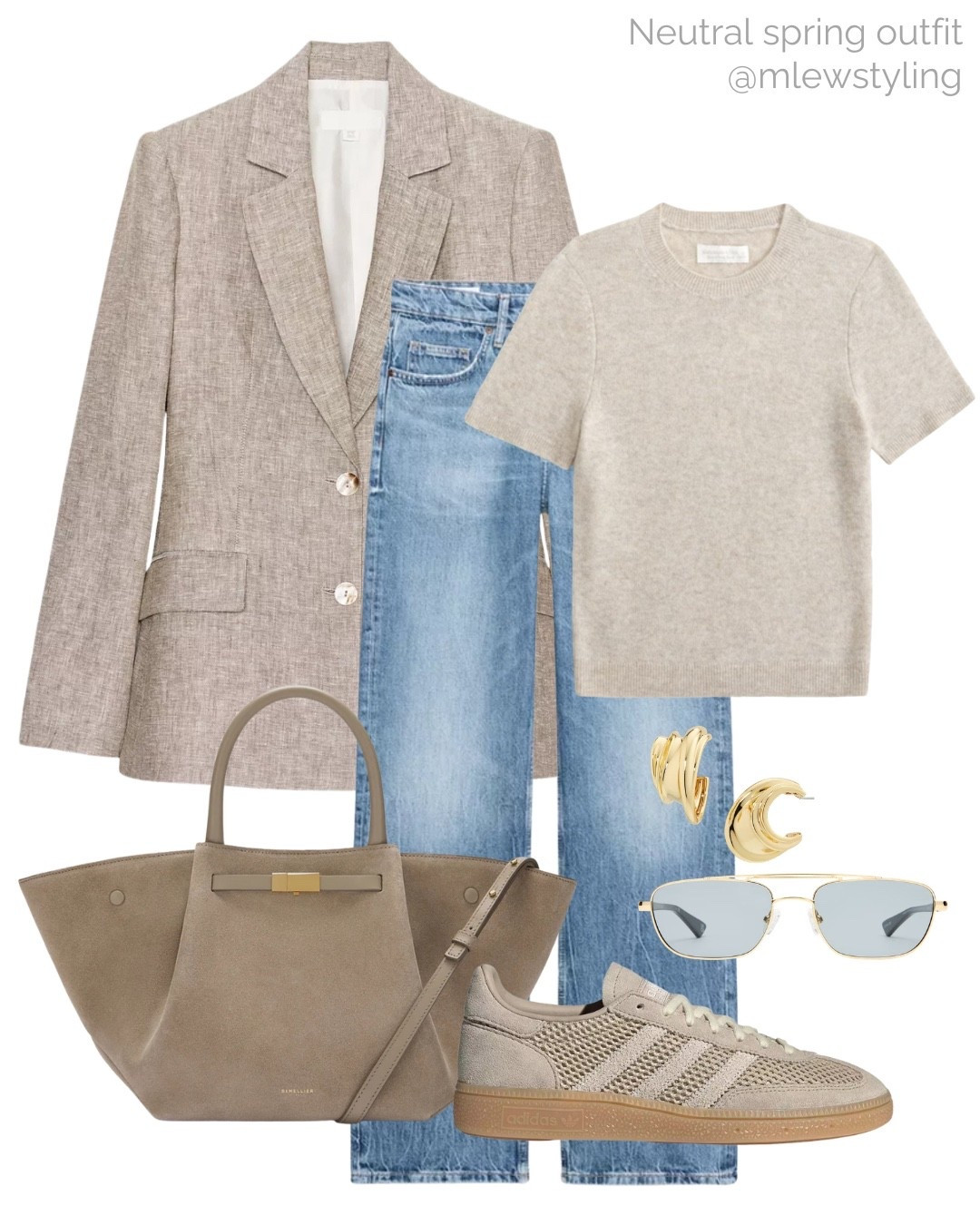 Neutral spring outfit with a linen blazer 🌼

Tags: new in Zara, Abercrombie sweater tee, suede DeMellier tote bag, raffia adidas senses, aviators sunglasses, straight leg jeans, neutral aesthetic, casual workwear, office outfit 

#LTKWorkwear #LTKgrwm #LTKootd