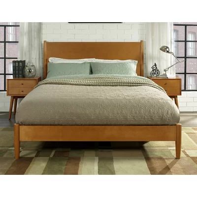 Easmor Platform Bed Langley Street™ Color: Acorn, Size: Queen | Wayfair North America