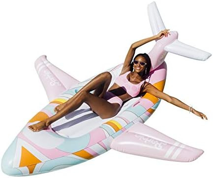 Amazon.com: Funboy X Malibu Barbie Luxury Inflatable Private Jet Summer Pool Float - Land Or Wate... | Amazon (US)