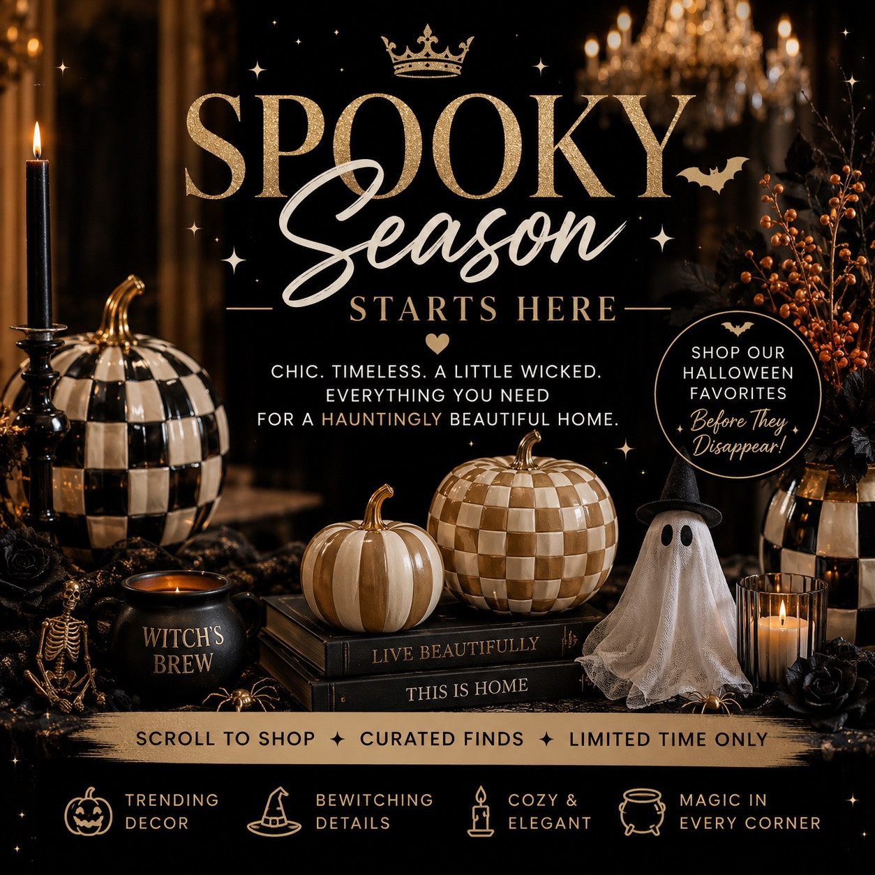 ✨ If your Halloween style is more hauntingly beautiful than haunted house… you’re going to LOVE these finds.

I’ve rounded up my favorite classy Halloween décor—from charming ghosts and elegant wreaths to timeless pumpkins and cozy accents that make your home feel magical without looking over-the-top.

🖤 Think cozy.
✨ Think elegant.
🎃 Think “Where did you find that?!”

Save this post for decorating inspiration, and tap through to shop my favorite Halloween pieces before they’re gone. 🍂👻

Which one would you bring home first? 👇

#LTKHalloween #HalloweenDecor #CozyHalloween #MacKenzieChildsStyle #FallHomeDecor