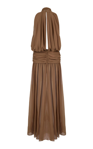 Cruz Crepe Tie-Neck Maxi Dress | Moda Operandi (Global)