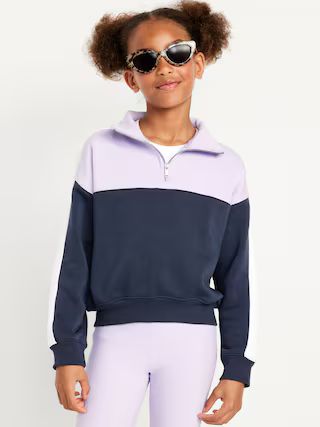 Long-Sleeve Quarter Zip Sweatshirt for Girls | Old Navy (US)