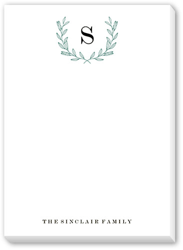 Foliage Initial 5x7 Notepad by Yours Truly | Shutterfly | Shutterfly