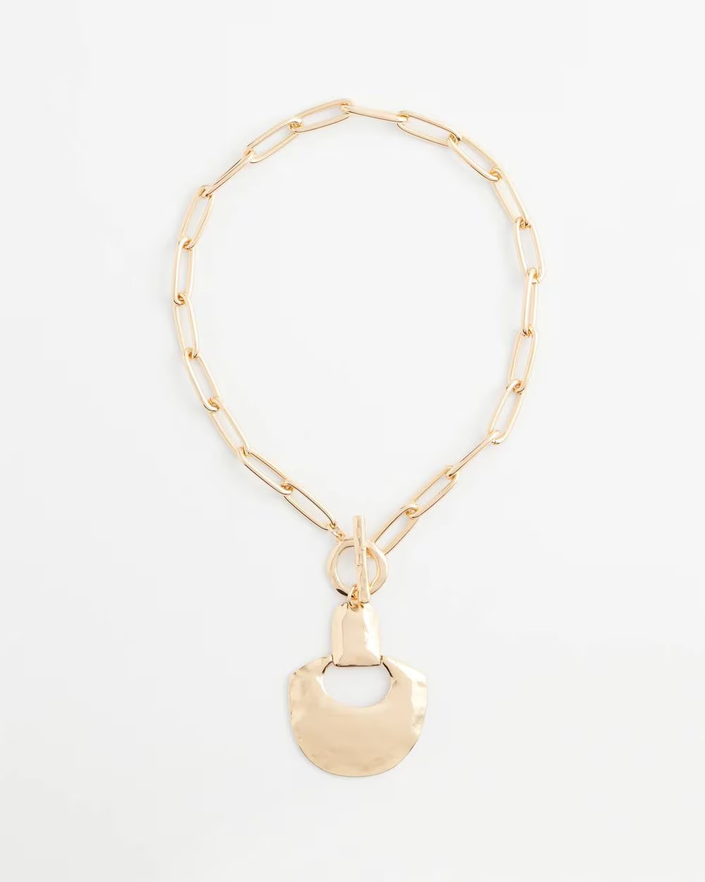 Goldtone Toggle Pendant Necklace | Chico's