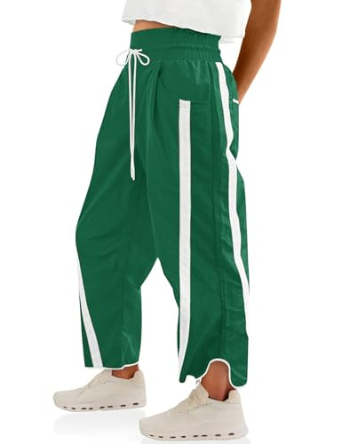 LOMON Womens Baggy Wide Leg Pants 2026 Lightweight Drawstring Contrast Color Elastic Waisted Y2K ... | Amazon (US)