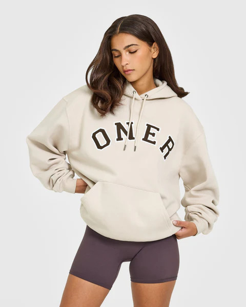 Foundations Oversized Oner Girlfriend Hoodie 
 Sand | Oner Active (UK / US)