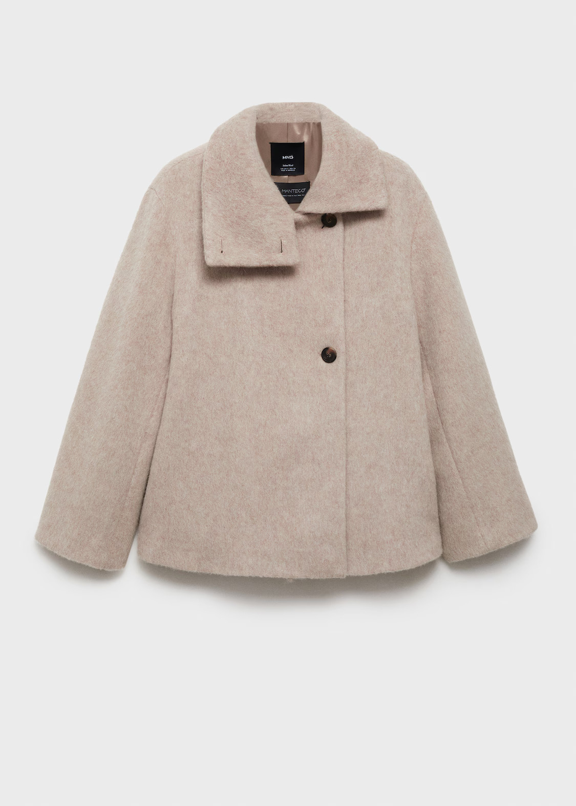 High neck wool coat | MANGO (UK)