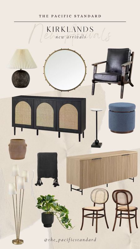 NEW ARRIVALS! Shop new arrivals from Kirklands Home! Arch cabinets, leather accent chair, round chair, pleated mini lamp, ottomans #affordablefinds #newareivals 

#LTKunder100 #LTKFind #LTKhome