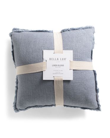 20x20 Linen Pillow With Frayed Edge | TJ Maxx