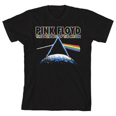 Pink Floyd Prism with Rainbow and Moon Youth Black Graphic Tee - XS | Target