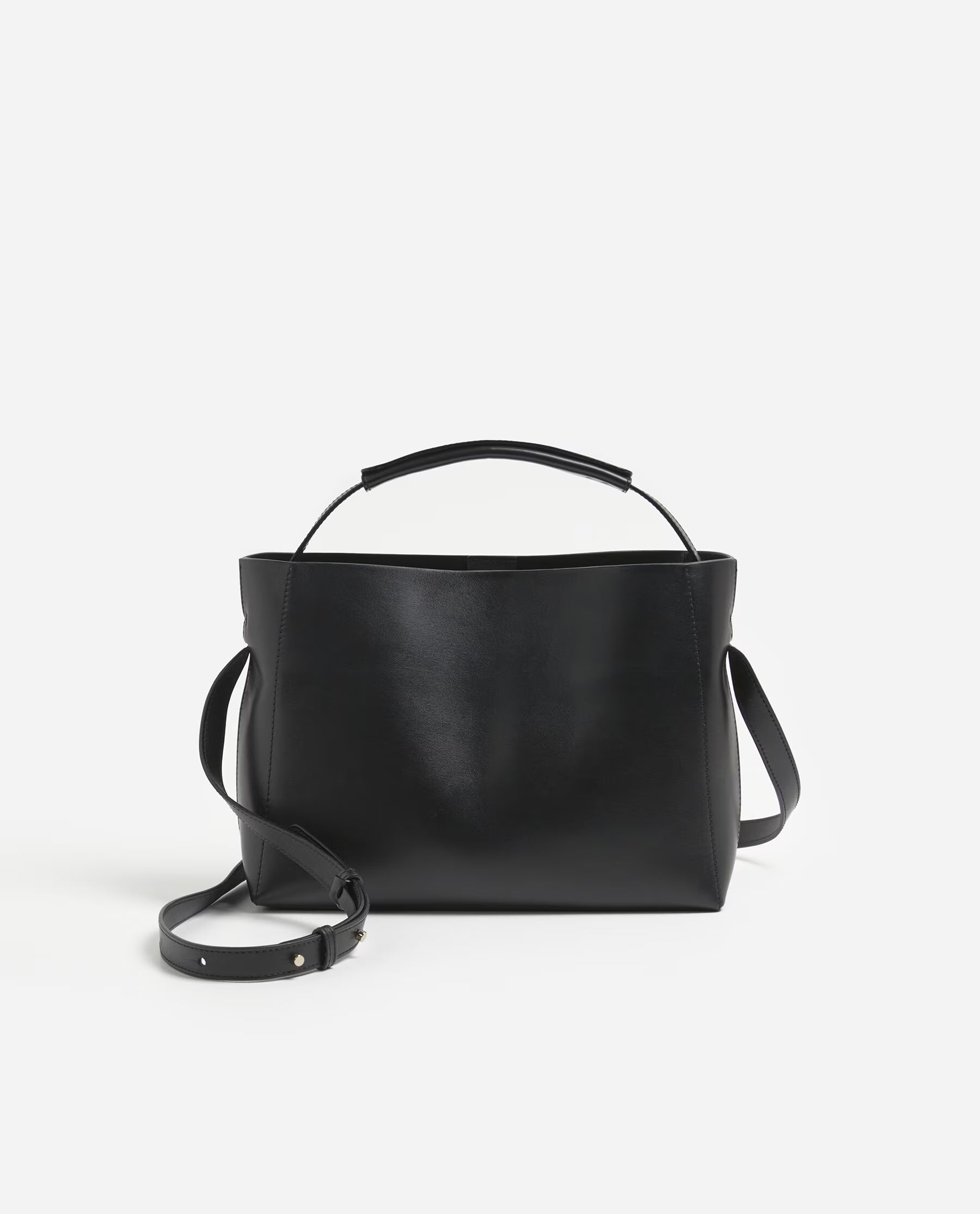 Hedda Handbag Leather Black | Flattered