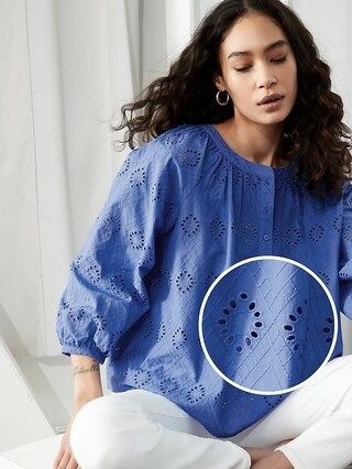 Boho Eyelet Blouse | Banana Republic Factory