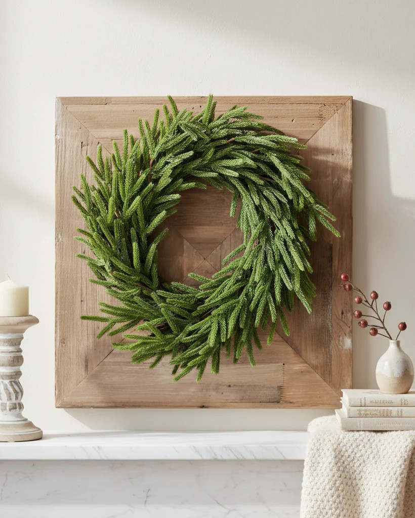 Whispering Real Touch Norfolk Wreath | MJHome