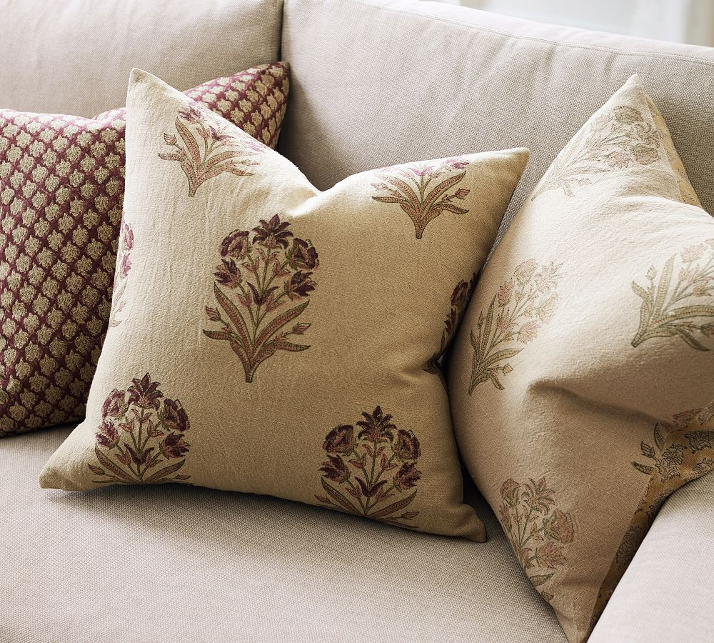 Elinor Floral Mughal Reversible Throw Pillow | Pottery Barn (US)