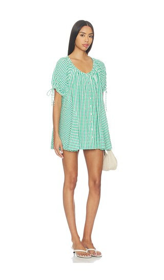 Free People Farley Gingham Dress in Green. - size M | Revolve Clothing (Global)