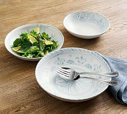 Chambray Tile Stoneware Serving Bowls | Pottery Barn (US)