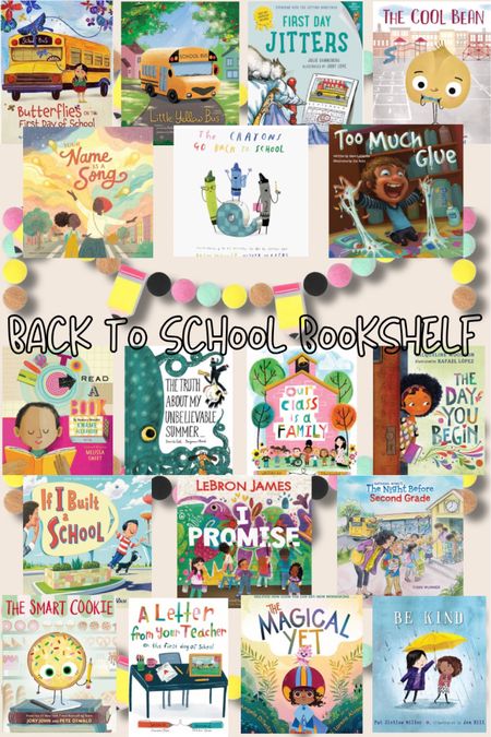 Back to School Bookshelf with Books Perfect for Getting Your Kids Excited and Ready for the first day of school. 

#LTKBacktoSchool #LTKkids #LTKSeasonal