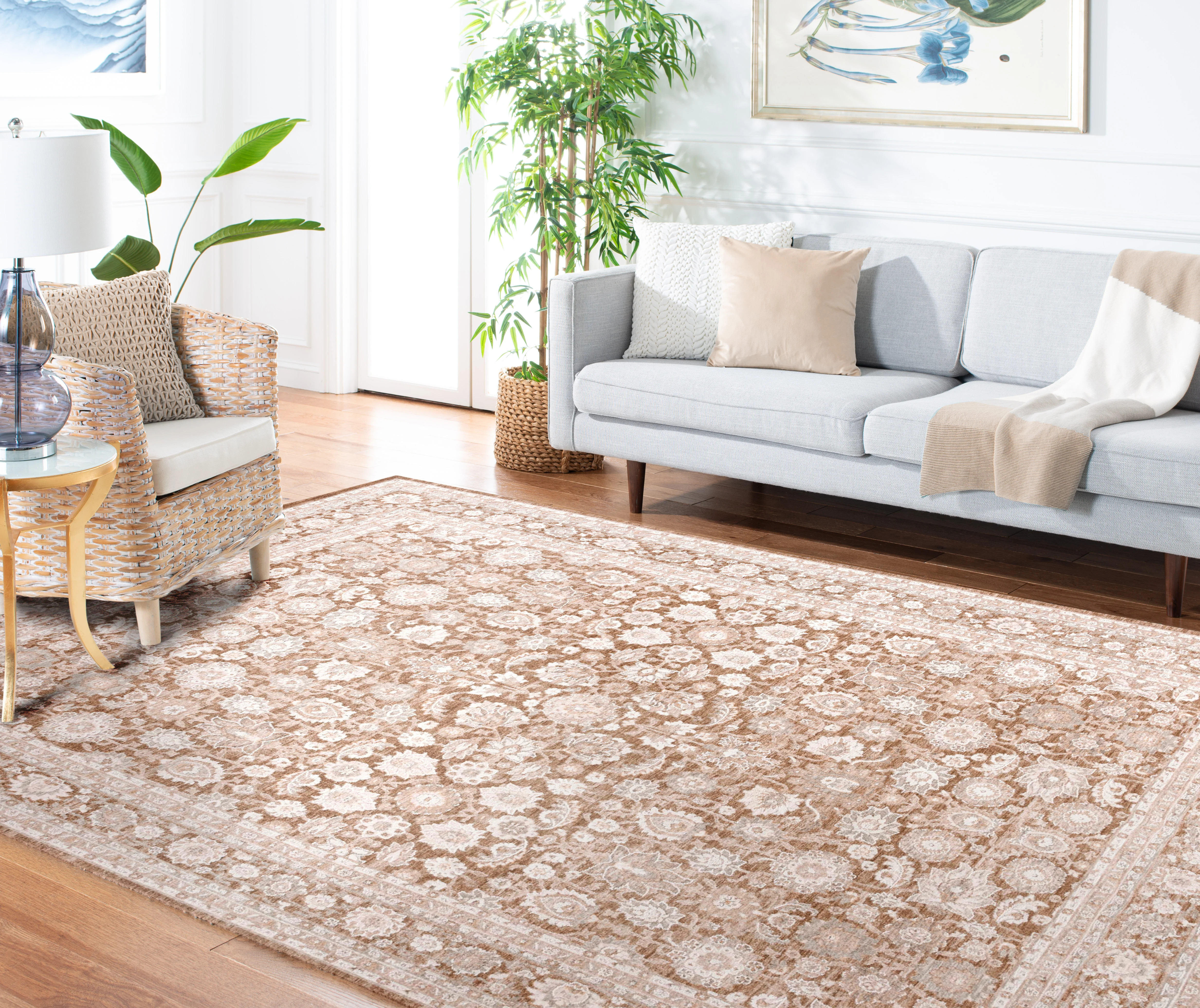 Kinvara LRL-1561 Light Brown/Ivory (T) Area Rug | Rugs Direct