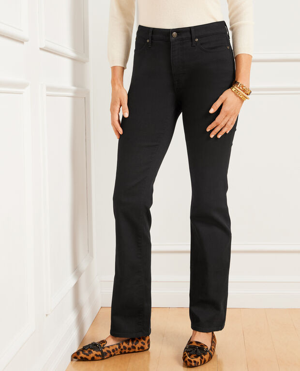 High-Waist Barely Boot Jeans - Black | Talbots