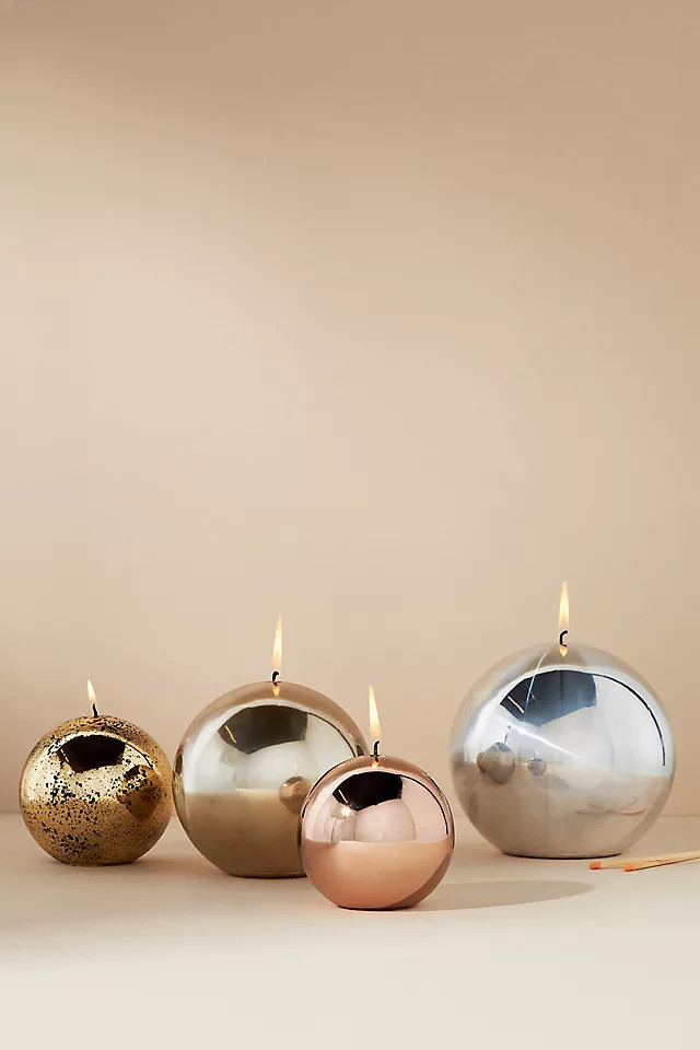 Metallic Sphere Candle | Anthropologie (US)