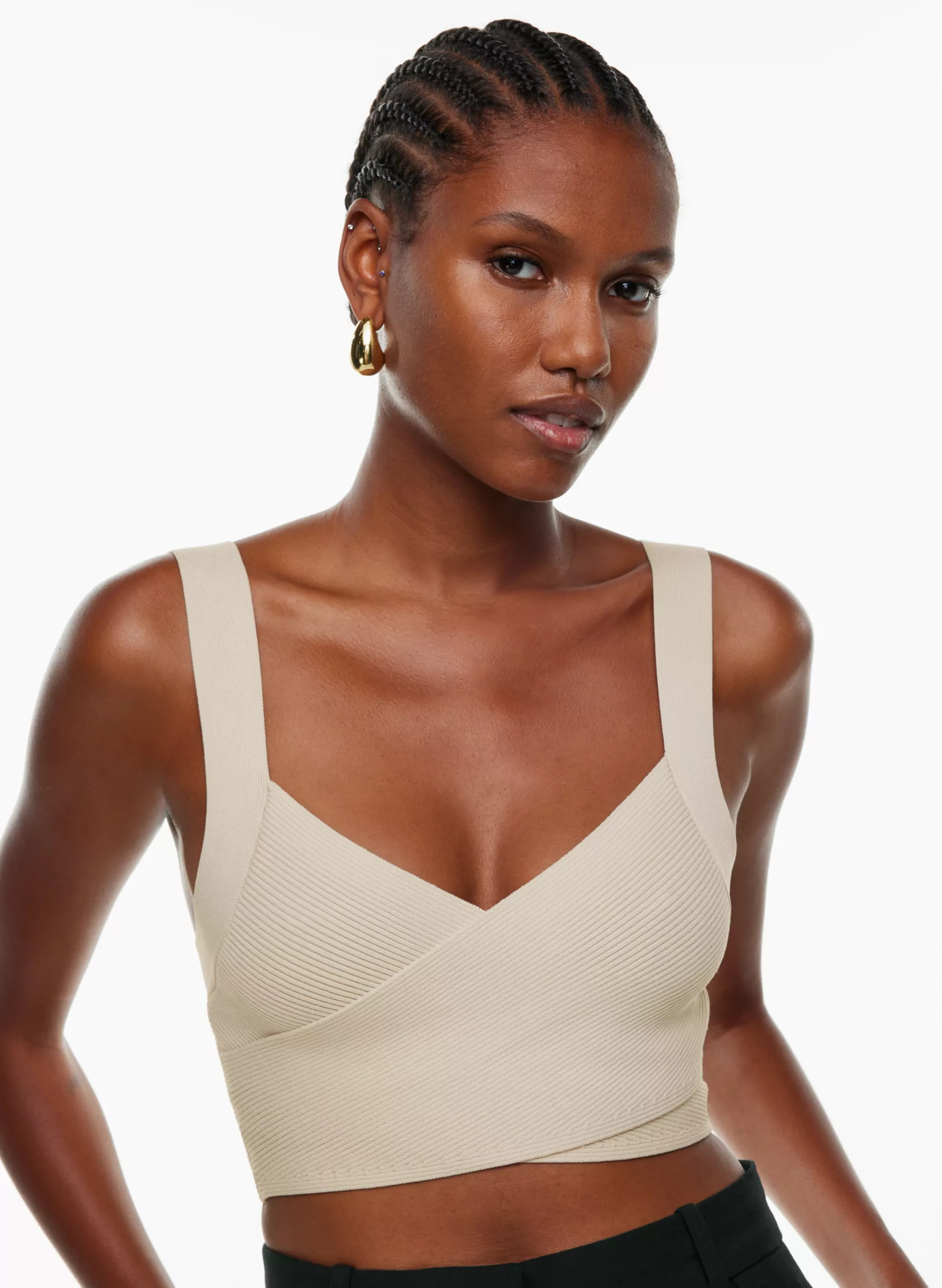 SCULPT KNIT GREEK TANK | Aritzia