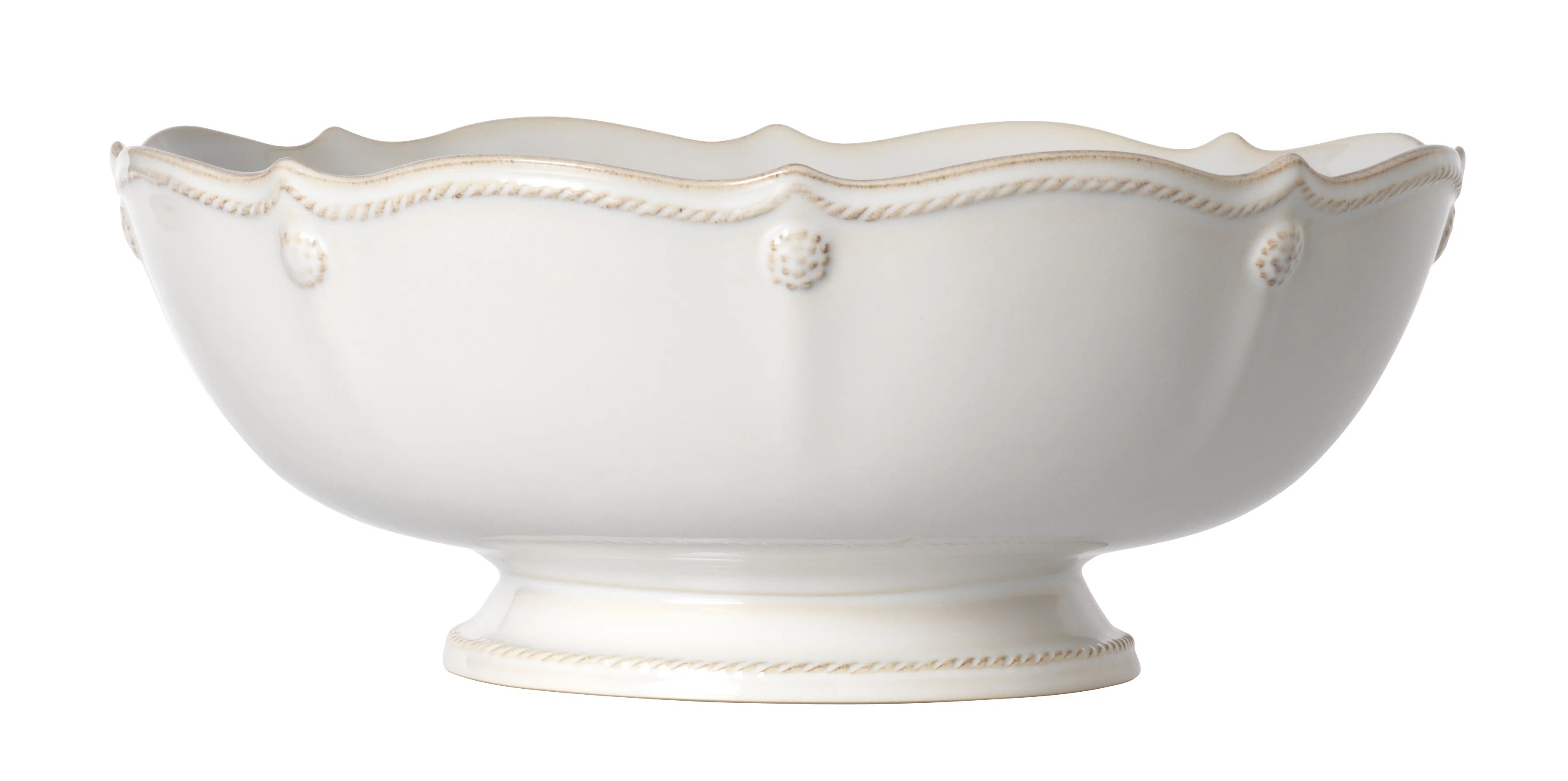Berry & Thread 11" Footed Fruit Bowl - Whitewash | Wayfair North America
