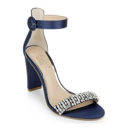 Jewel Badgley Mischka Womens Jameson Satin Heel Sandals Blue 5 Medium (B M) | Walmart (US)