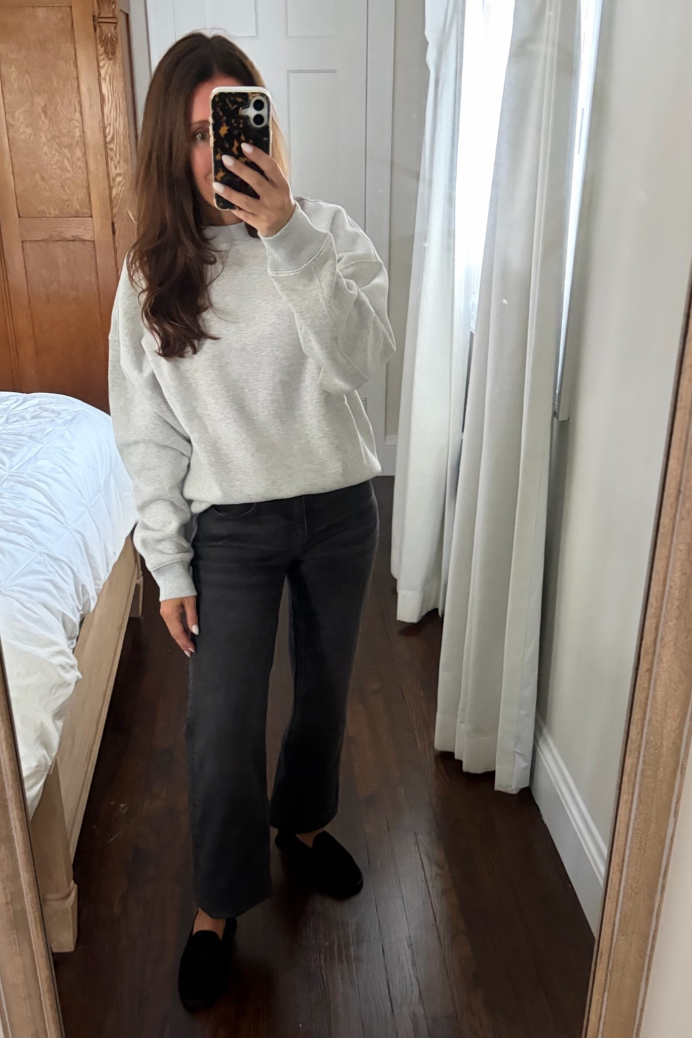 Casual fall outfit from @Quince .  The jeans are stretchy and come in lengths.  The sweatshirt is an oversized fit and the quality is amazing.  I am ordering it in more colors.

#LTKPetite #LTKOver40 #LTKSeasonal
