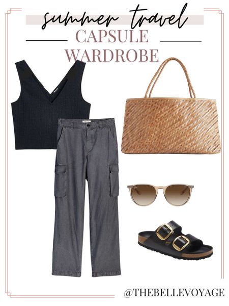 Summer vacation outfit | Travel outfit for summer | Summer packing list | What to wear on vacation 
Cargo pants
Birkenstocks

#LTKtravel #LTKSeasonal #LTKstyletip