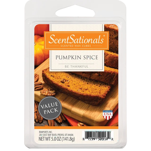 Pumpkin Spice Scented Wax Melts, ScentSationals, 5 oz (Value Size) | Walmart (US)