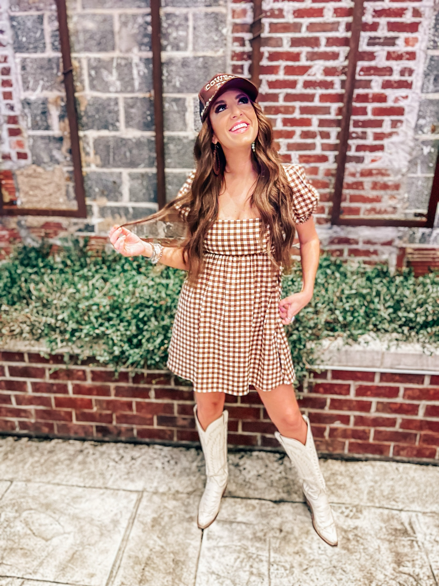 high boots and dress