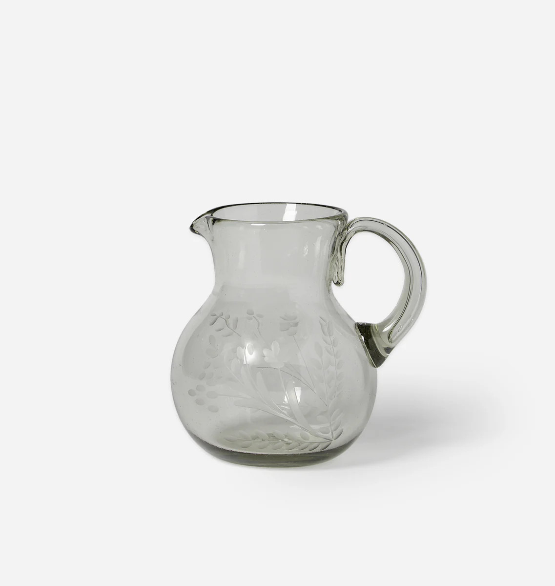 Etched Floral Glass Pitcher | Amber Interiors