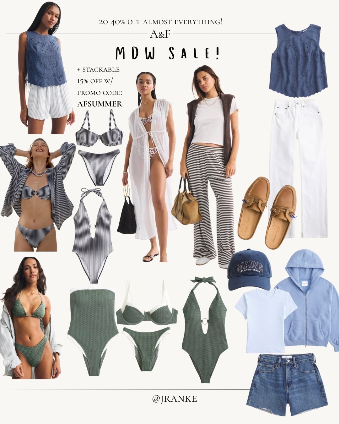 POV: your summer wardrobe just got a whole lot cuter 🤍
Abercrombie MDW sale is SO good right now — swim, matching sets, linen pants, denim, cozy layers… basically everything I’ve been eyeing for summer ☀️

Abercrombie MDW sale = 20–40% off + extra 15% off with code AFSUMMER 🤍 linking all my favorite pieces before they sell out!

#AbercrombieStyle #MDWSale #SummerStyle #CoastalStyle #SummerWardrobe

#LTKootd #LTKmomlife #LTKSaleAlert