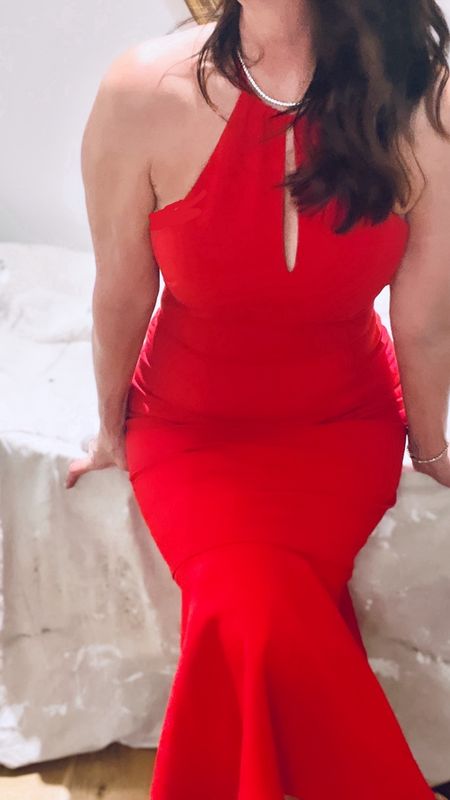 That red dress moment makes quite a statement! Wearing size 6 dress.  Earrings and shoes are a bargain right now! 

#LTKparties #LTKfindsunder100 #LTKHoliday