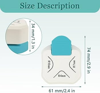 3 in 1 Corner Rounder Punch, R4mm+R7mm+R10mm, Corner Cutter Rounder for Cardstock, Paper Crafts, ... | Amazon (US)
