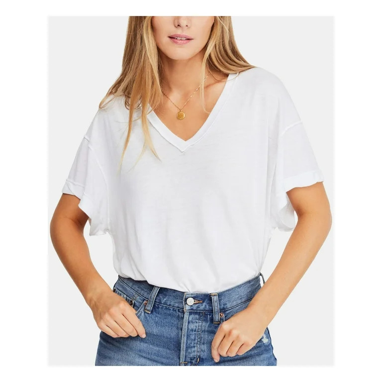 We The Free Womens All Mine Cut Out Exposed Hem T-Shirt | Walmart (US)